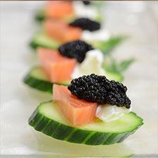 Smoked Salmon, Caviar and Cucumber Appetizers Recipe