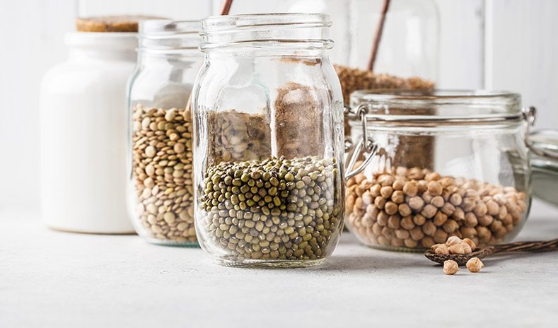  photo of a beautiful stocked pantry