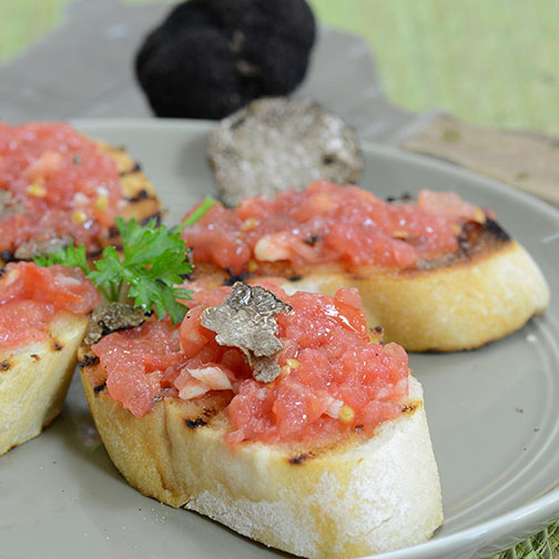 Fresh Black Truffle Crostini Recipe by Gourmet Food World