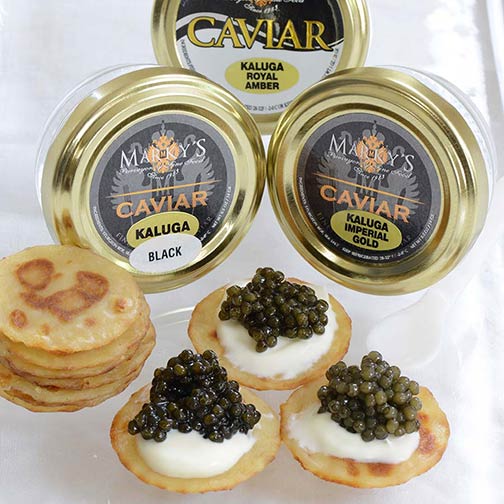Silver Caviar Sampler, Shop Caviar & Servers